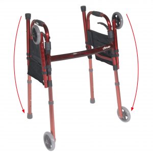 Deluxe Folding Travel Walker with  Wheels