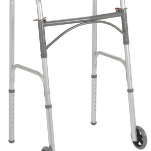 Folding Walker, Two Button with 5 Wheels