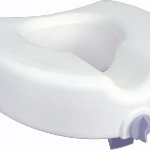 Premium Plastic Raised, Regular or Elongated Toilet Seat, with Lock