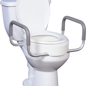 Premium Raised Toilet Seat with Removable Arms