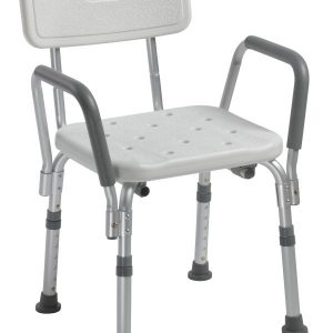 Shower Chair with Back and Removable Padded Arms