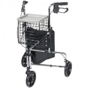 Deluxe 3-Wheel Steel Rollator