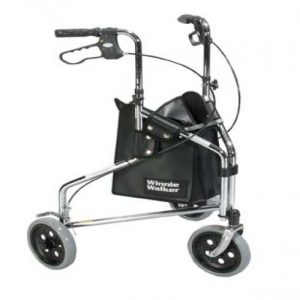 Winnie Deluxe 3 Wheel Steel Rollator, 7.5″ Casters with Loop Locks