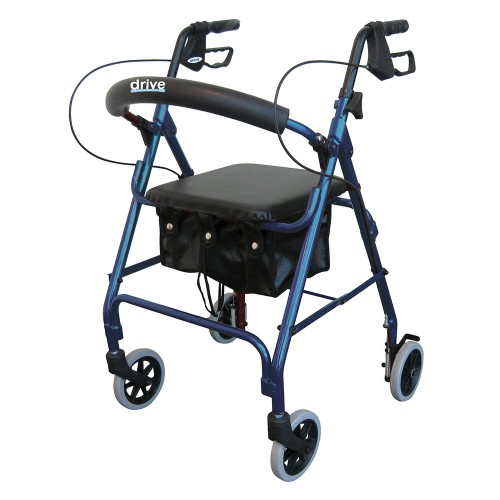 Aluminum Rollator, Padded Seat, 6″ Casters with Loop Locks – Welcare ...